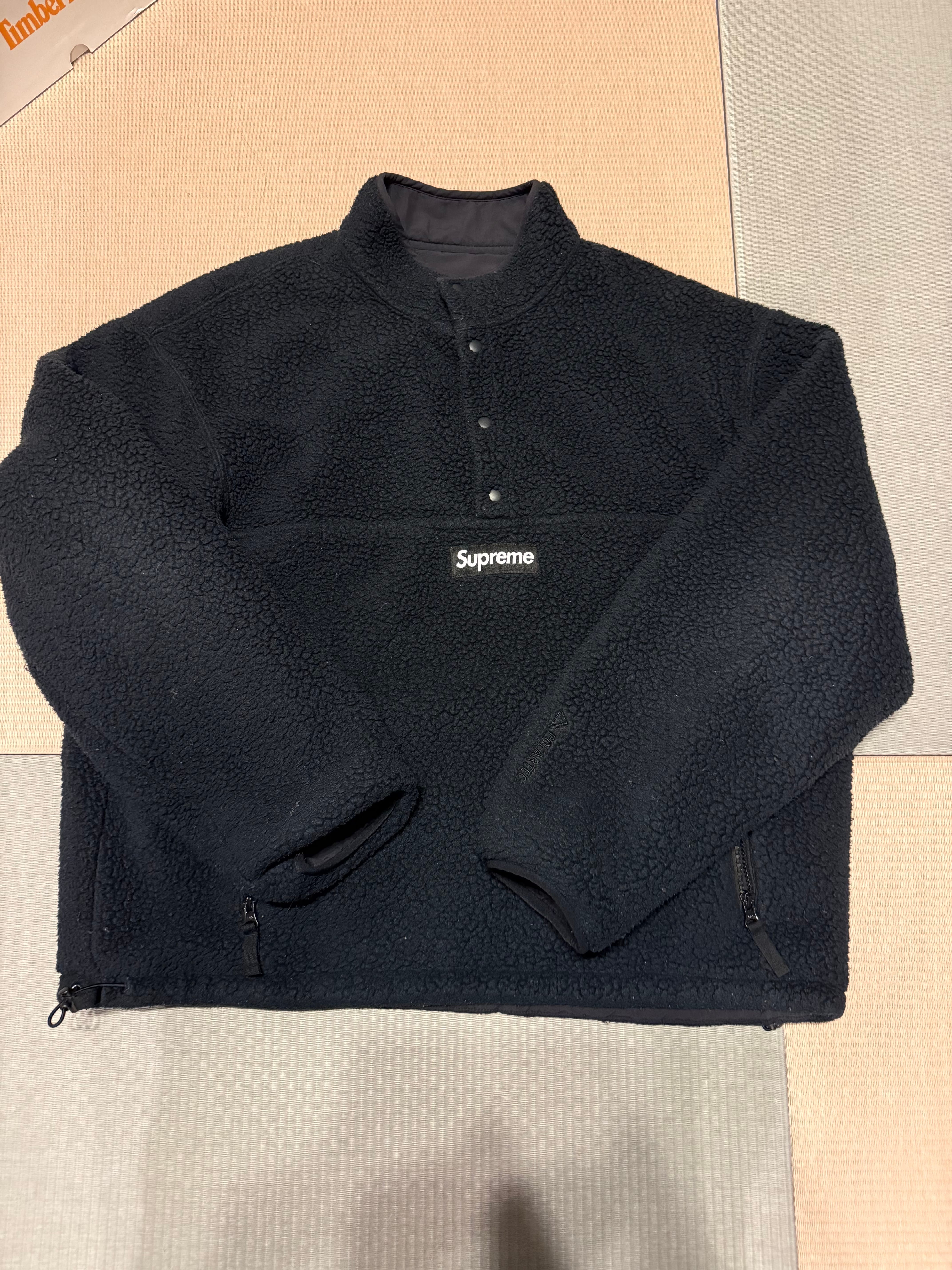 Supreme Polartec Shearling Reversible Pullover "Black" (23FW)