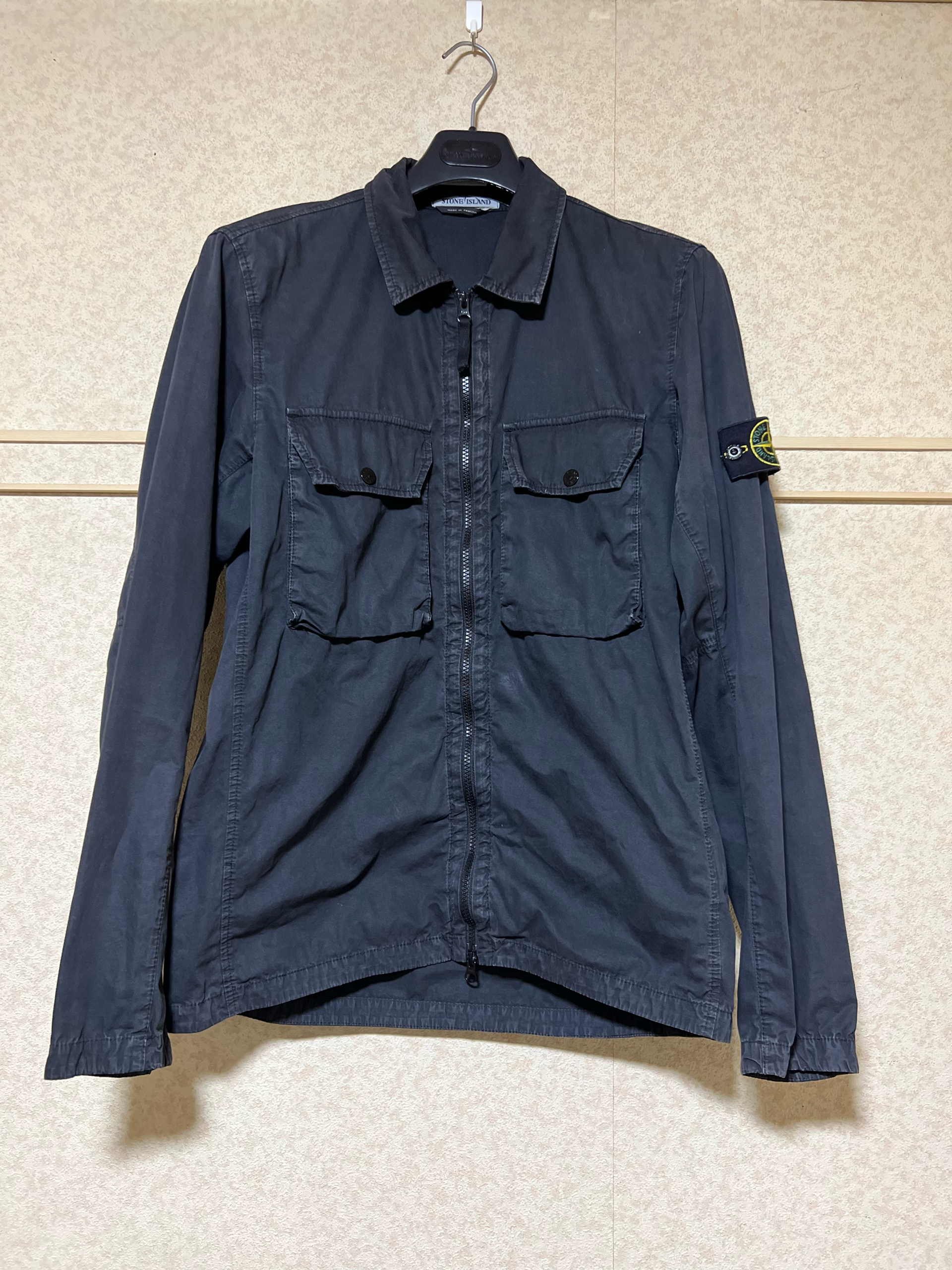 Stone Island 102WN Brushed Organic Cotton Overshirt - 23FW "Black"