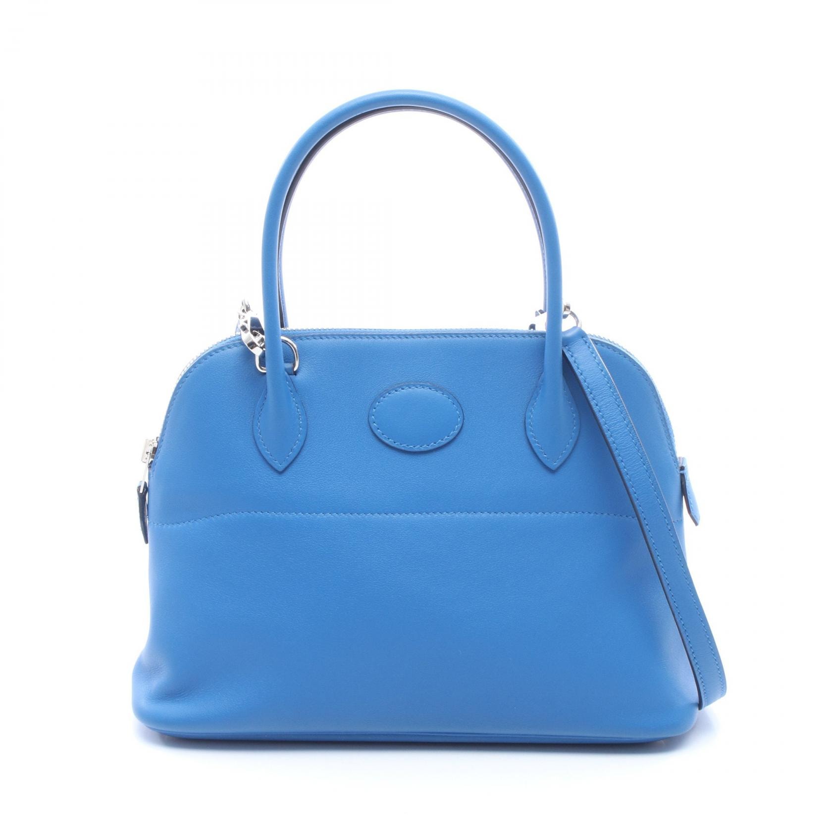 エルメス HERMES ボリード27 2WAY ハンドバッグ バッグ レザー ヴォースイフト ヴォースイフト ブルーザンジバル C刻印(2018年製造) レディース ブルー系 【中古】