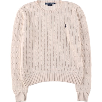 古着 ラルフローレン Ralph Lauren ケーブル編み コットンニットセーター レディースM相当/eaa434119