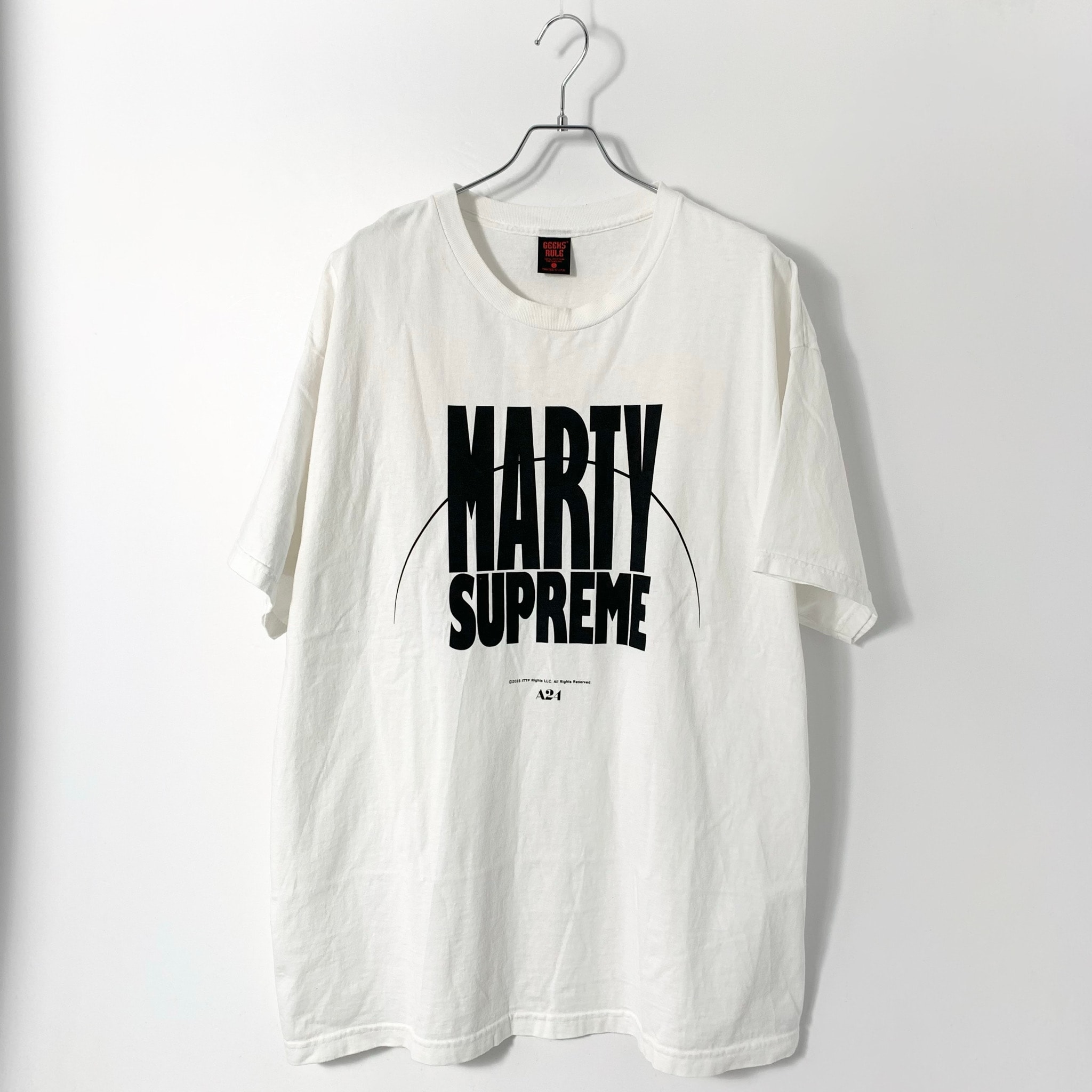 GEEKS RULE x MARTY SUPREME Silkscreen Printing T Shirt vol.01 "White"