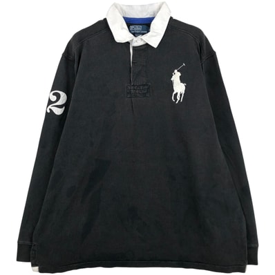 古着 ラルフローレン Ralph Lauren POLO by Ralph Lauren ビッグポニー 長袖 ラガーシャツ メンズXL相当/eaa597685