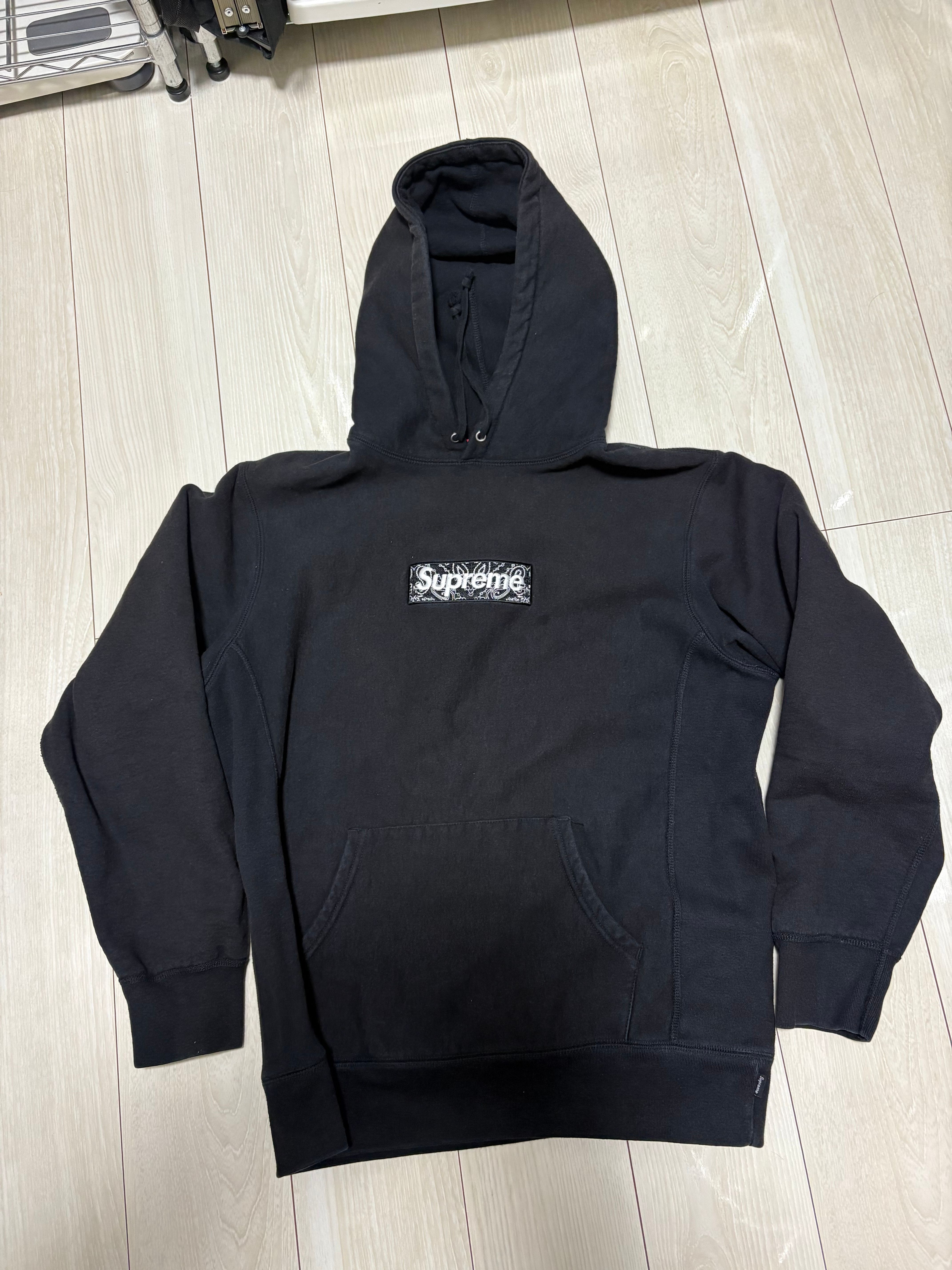 Supreme Bandana Box Logo Hooded Sweatshirt "Black"