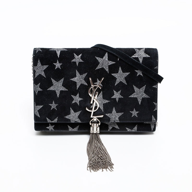 イヴ・サンローラン YSL スター スエード チェーン ケイト ショルダーバッグ【中古】