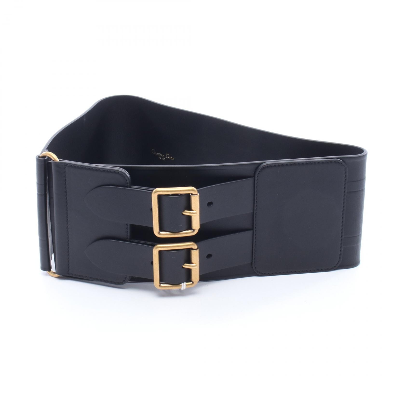 ディオール Dior ロゴ ベルト 衣料品 レザー レディース ブラック系 【中古】
