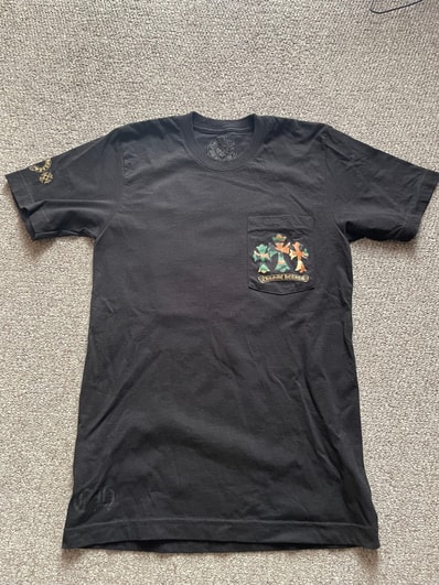 Chrome Hearts Horseshoe 3 CEM CRS Pocket T-Shirt Camouflage "Black/Gold"