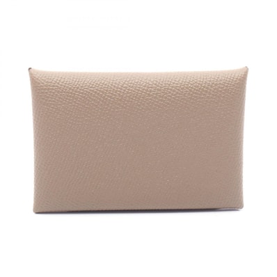 エルメス HERMES カルヴィ コインケース 財布 カーフ(牛革) ヴォーエプソン ヴォーエプソン エトゥープ B刻印(2023年製造) レディース ブラウン系 【中古】