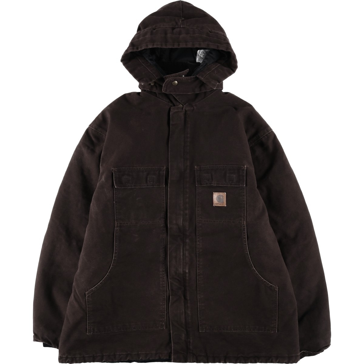 古着 カーハート Carhartt トラディショナルコート フード付き 中綿入り ダックワークジャケット メンズXXL相当/eaa626241