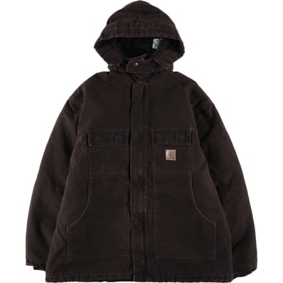 古着 カーハート Carhartt トラディショナルコート フード付き 中綿入り ダックワークジャケット メンズXXL相当/eaa626241