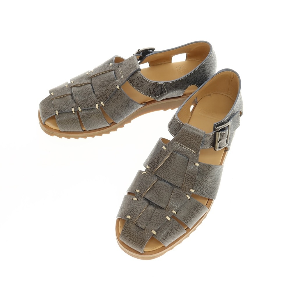 【中古】パラブーツ Paraboot PACIFIC レザー サンダル グレー【サイズ40】【メンズ】