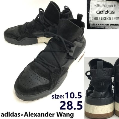 adidas originals × Alexander Wang★AW BBALL/ハイカットスニーカー【10.5/28.5/black/黒】basketball/sneakers/Shoes/trainers◆sA-018