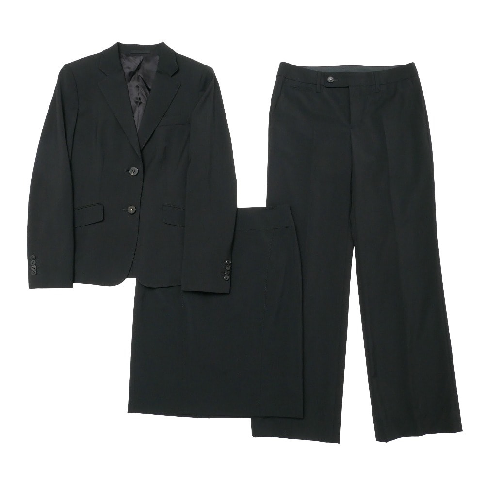 ■美品■BURBERRY バーバリー スーツ サイズ40 3点セット テーラード ブレザー シングルジャケット スラックス タイトスカート ブランド古着【中古】20260720/RB0117