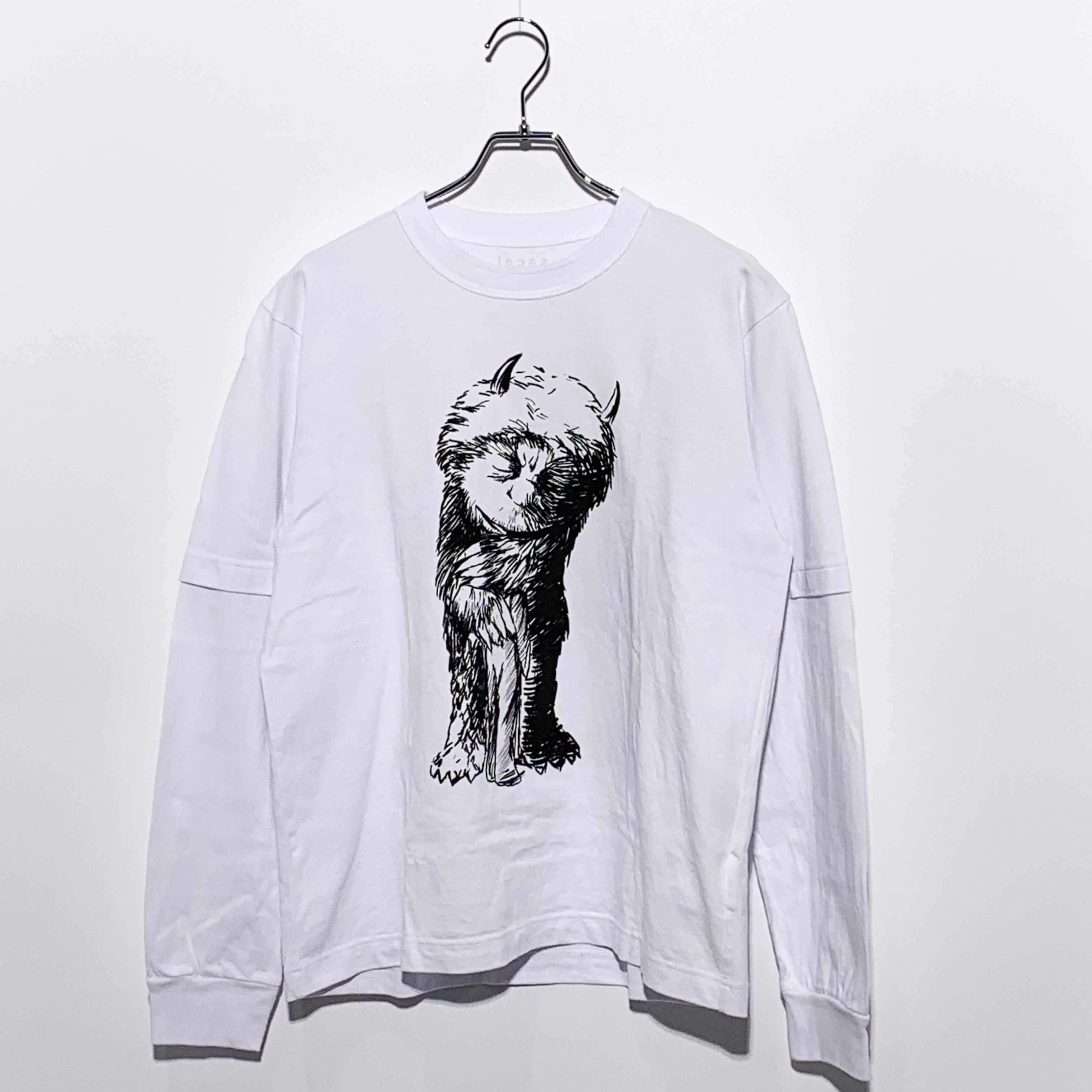 sacai WHERE THE WILD THINGS ARE L/S T-Shirt White