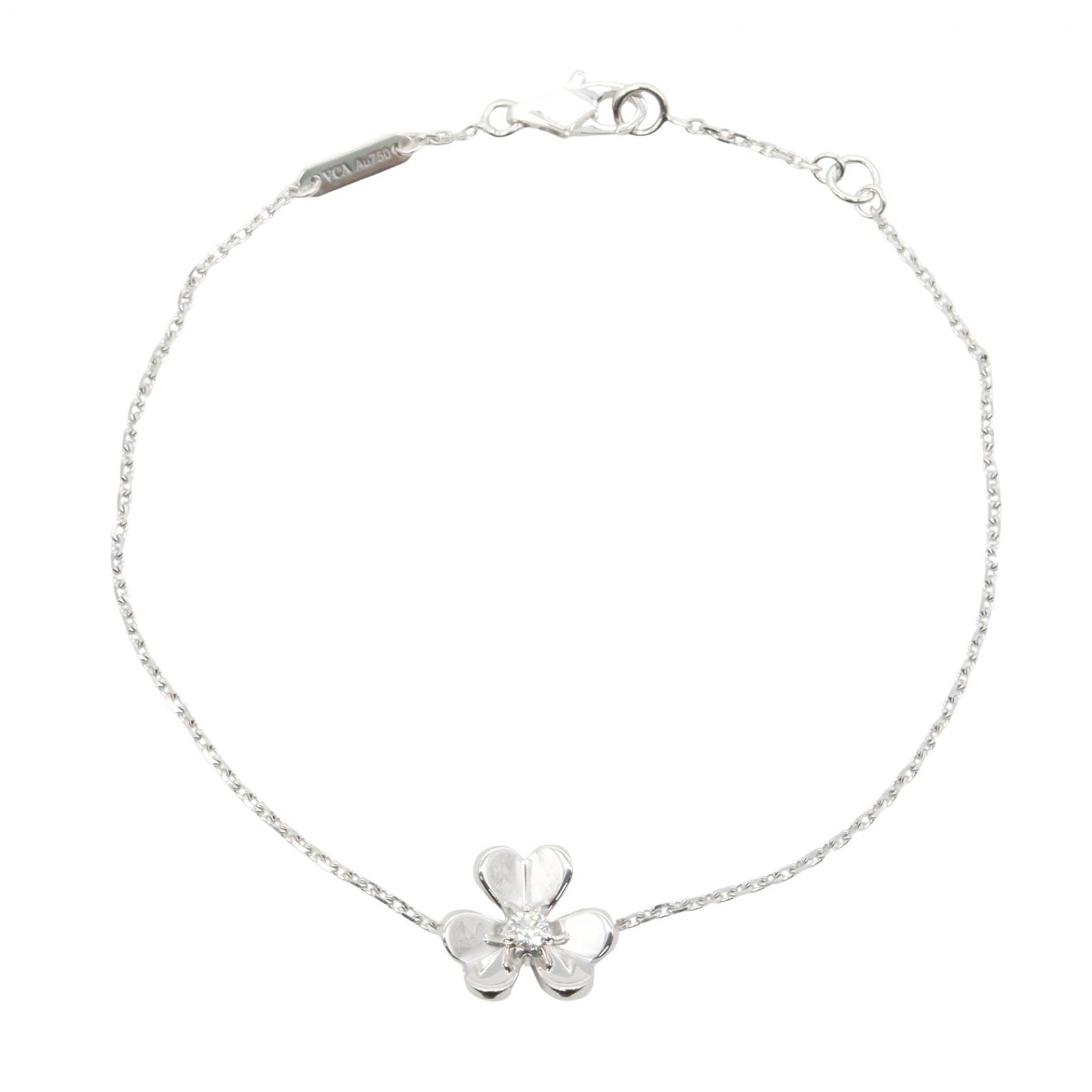 ヴァンクリーフ&アーペル Van Cleef & Arpels フリヴォル ミニ ダイヤ ブレスレット ブレスレット アクセサリー K18WG(ホワイトゴールド) ダイヤモンド レディース シルバー系 / クリア系 VCARPOJ500 【中古】