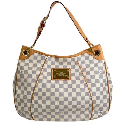 美品 LOUIS VUITTON ルイ・ヴィトン ガリエラPM N55215 ショルダーバッグ ダミエアズールキャンバス ホワイト レディース【中古】