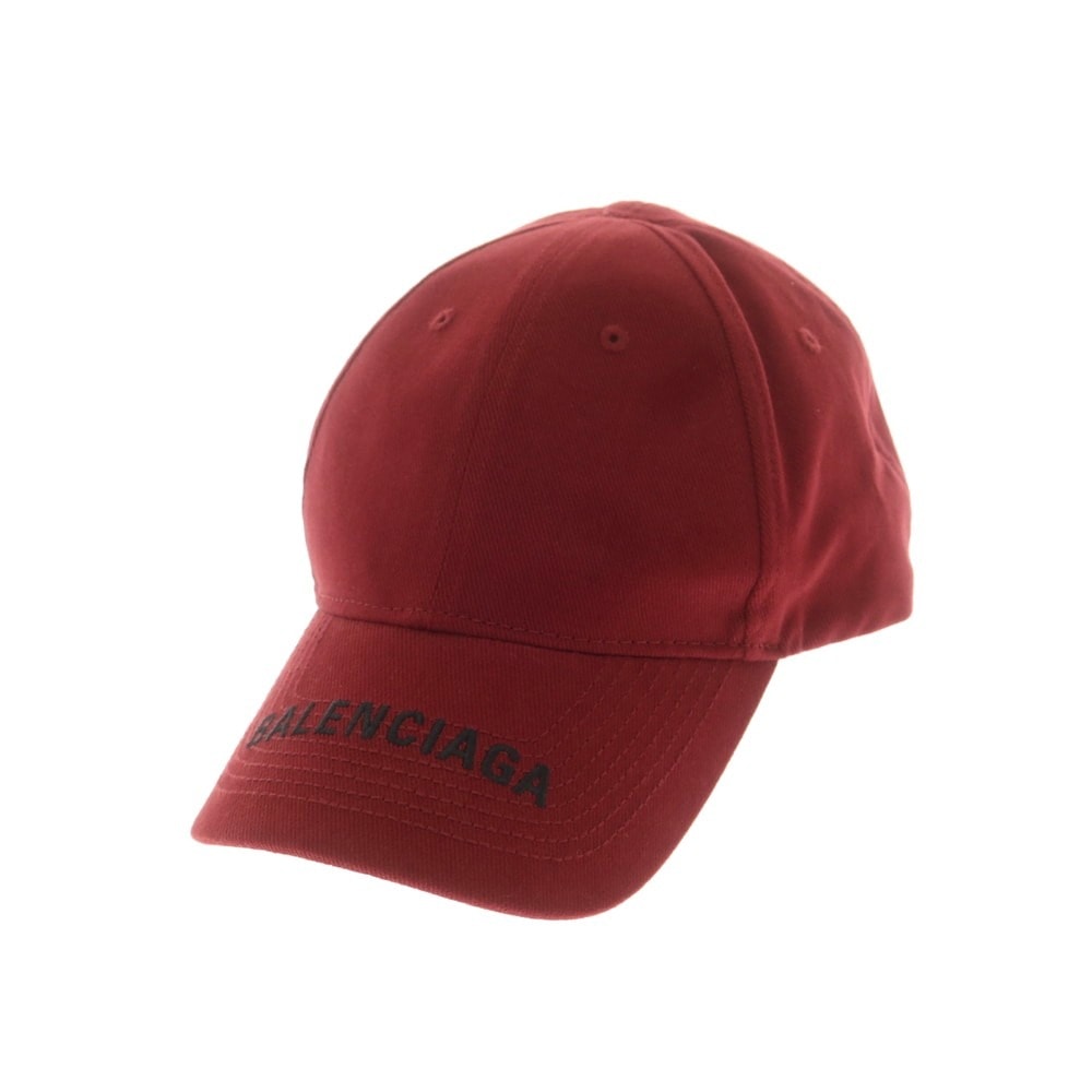 【中古】バレンシアガ BALENCIAGA コットン ベースボールキャップ ボルドー【サイズL】【ユニセックス】