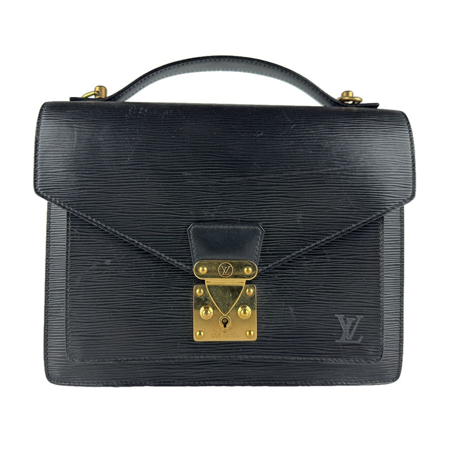 ルイ ヴィトン LOUIS VUITTON ハンドバッグ エピ モンソー エピレザー ノワール レディース M52122【中古】 z9749