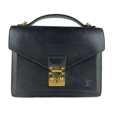 ルイ ヴィトン LOUIS VUITTON ハンドバッグ エピ モンソー エピレザー ノワール レディース M52122【中古】 z9749