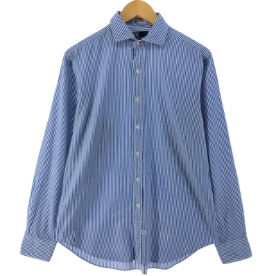 古着 ラルフローレン Ralph Lauren POLO by Ralph Lauren 長袖 コットンストライプシャツ メンズM相当/eaa534736
