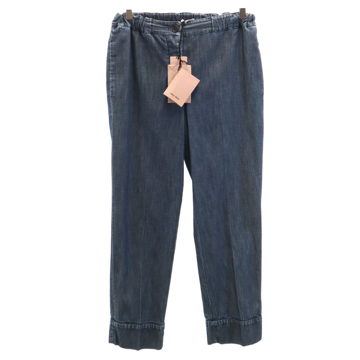 MIUMIU ミュウミュウ デニムライク イージー アンクルパンツ