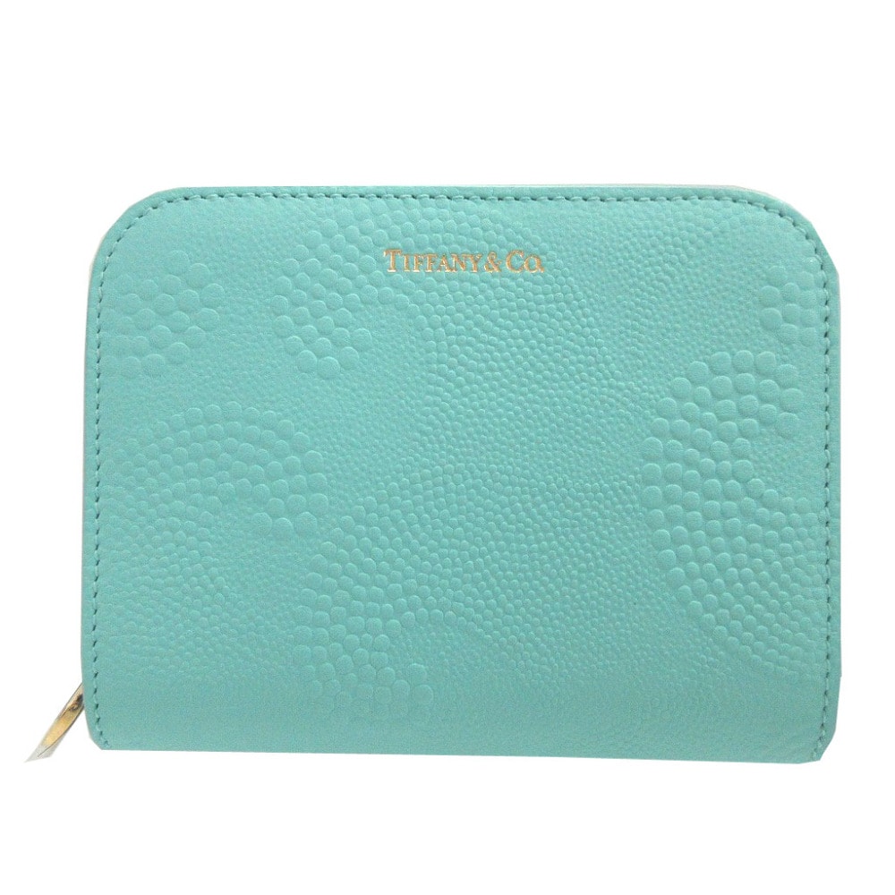 ティファニー  レクタンギュラー  カードケース レザー  ブルー