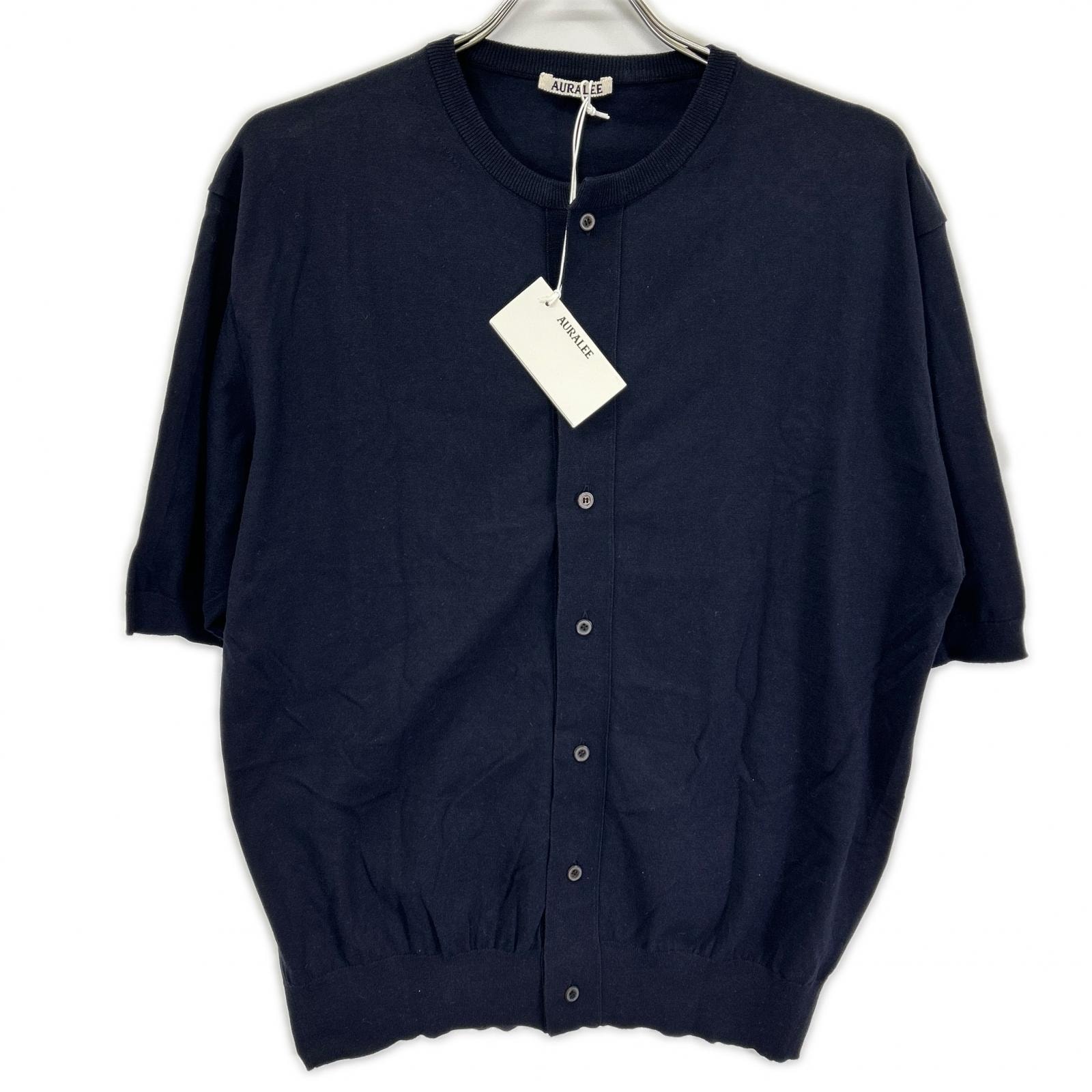 オーラリー A26SC01KA HIGH GAUGE KNIT HALF SLEEVED CARDIGAN 3
