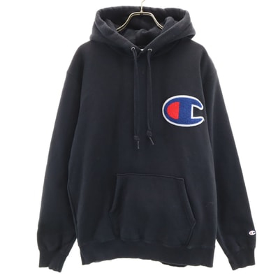 Champion チャンピオン 長袖 パーカー L ブラック 裏起毛