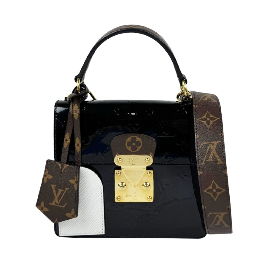 ルイ ヴィトン LOUIS VUITTON ハンドバッグ ショルダーバッグ モノグラム ヴェルニ スプリング ストリートPM モノグラムヴェルニ/モノグラムキャンバス/エピ ノワール レディース M90375【中古】 z11227
