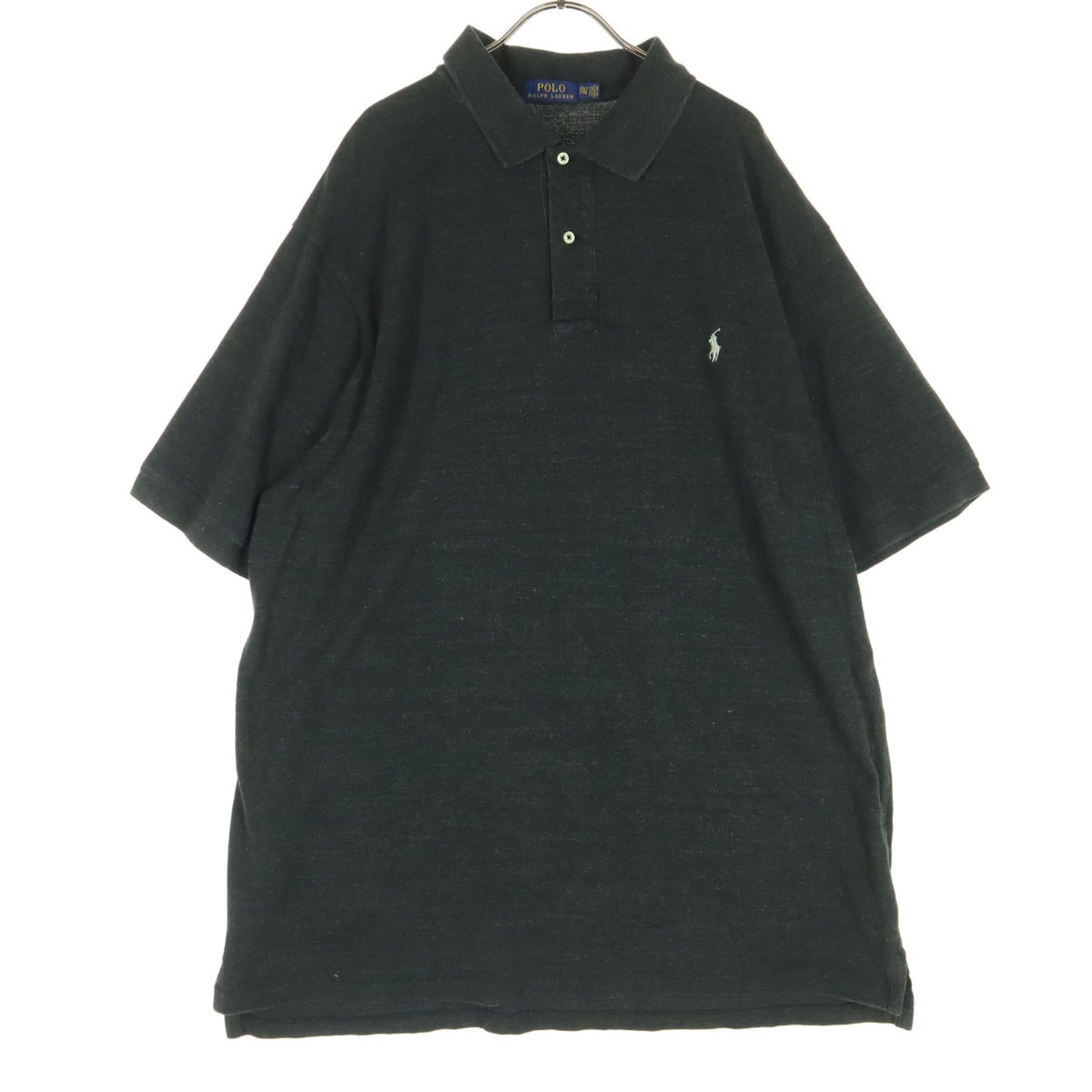 POLO RALPH LAUREN ポロラルフローレン ワンポイントロゴ 半袖 ポロシャツ 2XLT ダークグレー