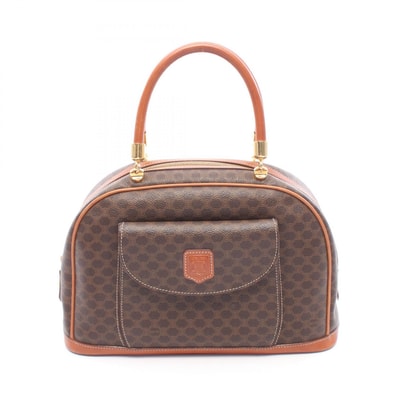 セリーヌ CELINE マカダム ハンドバッグ バッグ PVCコーティングキャンバス レザー レディース ブラウン系 【中古】