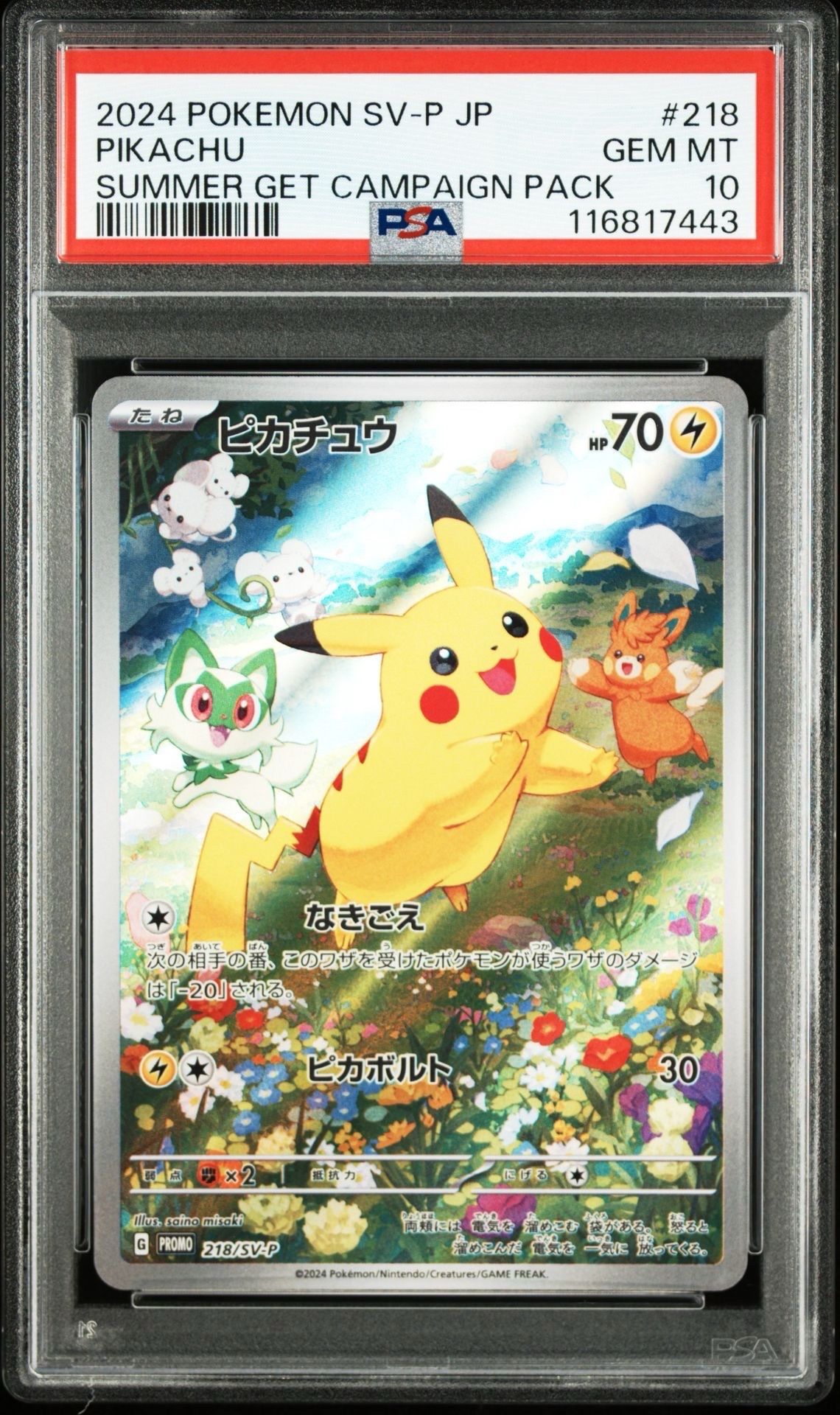 ピカチュウ P [SV-P 218](プロモカードパック「ポケカの夏がキタ!プロモカードGetキャンペーン!」)
