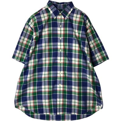 古着 ラルフローレン Ralph Lauren BLAKE 半袖 ボタンダウン チェックシャツ メンズXL相当/eaa477601