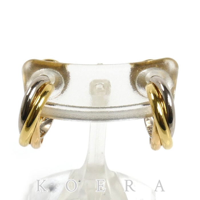 CARTIER カルティエ K18YG/PG/WG トリニティ ピアス 4.7g レディース【中古】