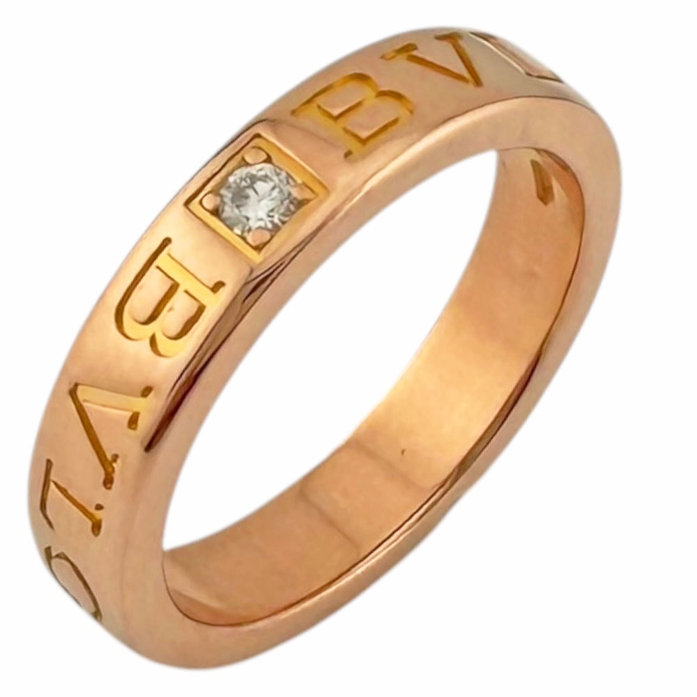 ブルガリ ブルガリブルガリ リング 指輪 11.5号 18金 K18ピンクゴールド ダイヤモンド レディース BVLGARI  中古