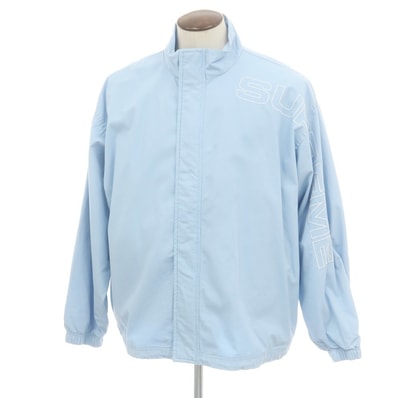 【中古】シュプリーム Supreme 2025年秋冬 Spellout Embroidered Ripstop Track Jacket トラックジャケット ライトブルー【サイズL】【メンズ】