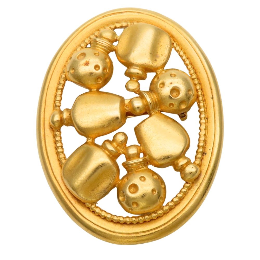 【中古】 クリスチャンディオール ブローチ メタル ゴールド アクセサリー parfums 香水モチーフ レディース 女性 Christian Dior