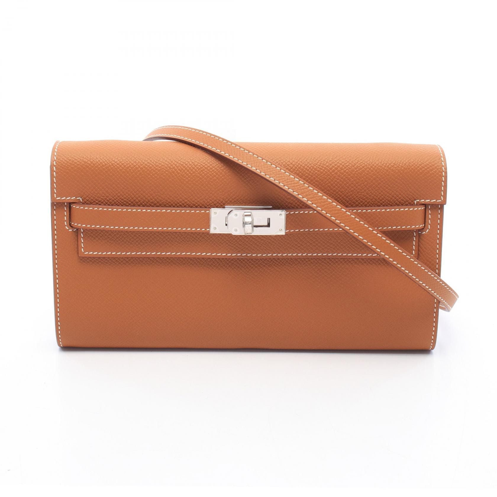 エルメス HERMES ケリートゥーゴー ゴールド ショルダーバッグ バッグ ヴォーエプソン ヴォーエプソン レディース ブラウン系 【中古】