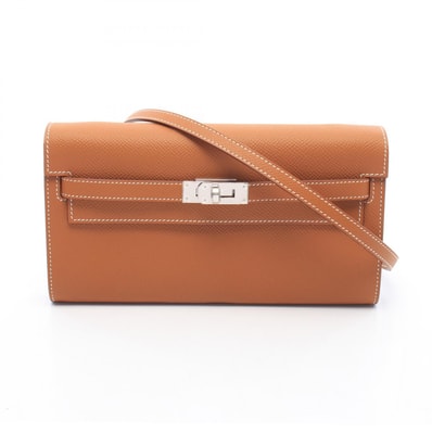 エルメス HERMES ケリートゥーゴー ゴールド ショルダーバッグ バッグ ヴォーエプソン ヴォーエプソン レディース ブラウン系 【中古】