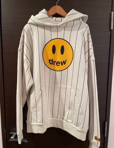 drew house mascot hoodie "Navy Pinstripe"