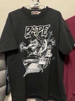 A BATHING APE / READYMADE SHARK WIDE TEE "Black"