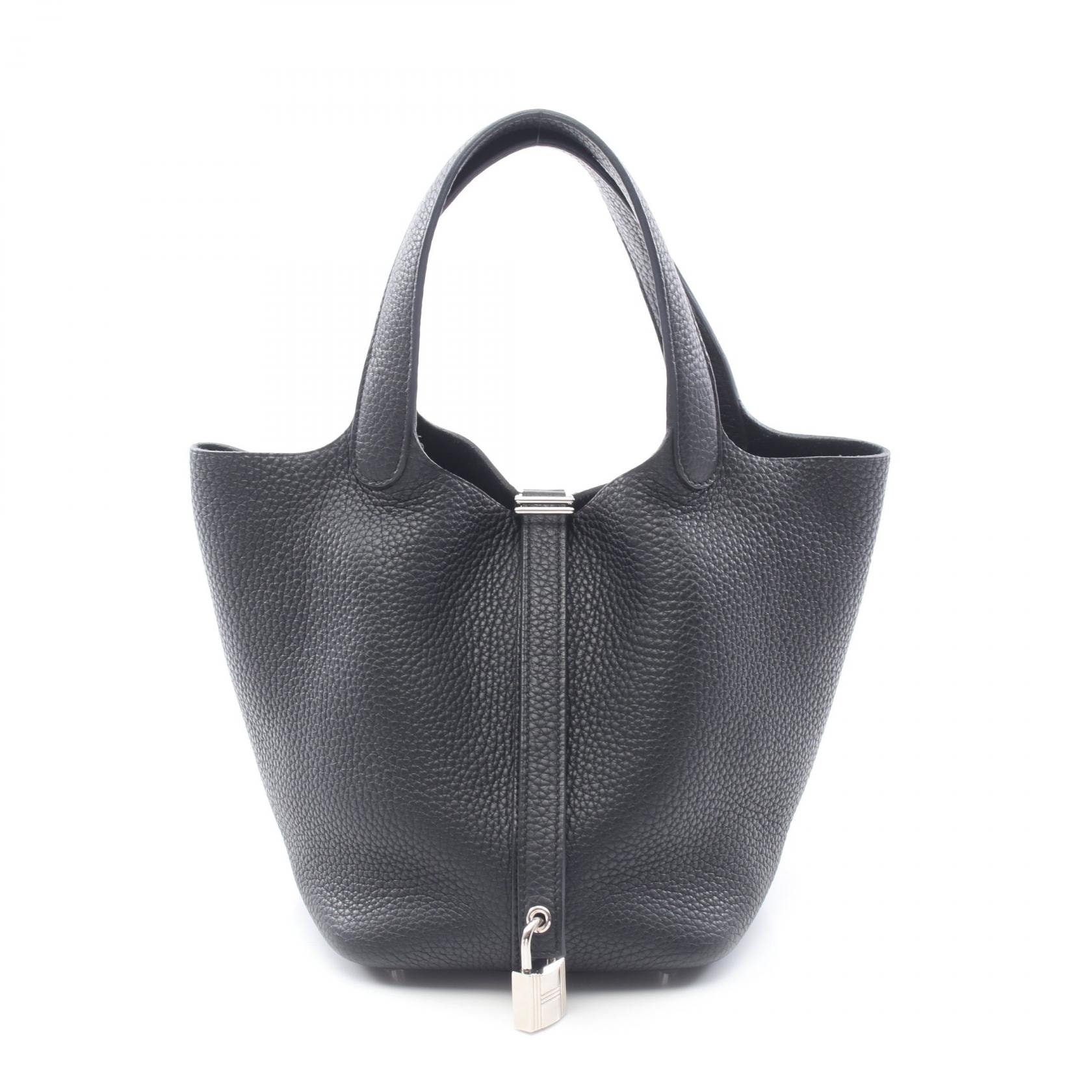 エルメス HERMES ピコタンロックPM ハンドバッグ バッグ レザー トリヨンクレマンス D刻印(2019年製造) レディース ブラック系 056289CK 【中古】