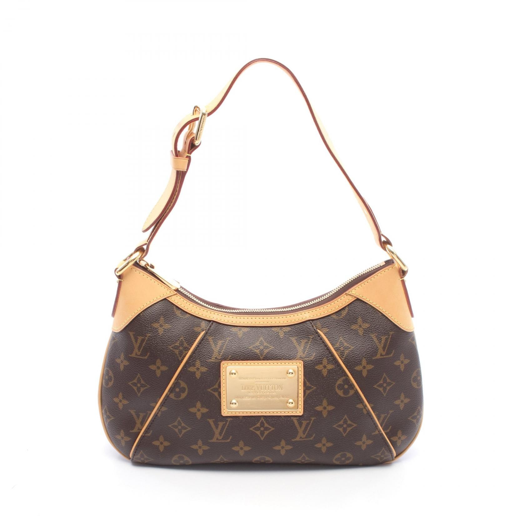 ルイ・ヴィトン LOUIS VUITTON テムズPM ショルダーバッグ バッグ PVCコーティングキャンバス レザー モノグラム レディース ブラウン系 M56384 【中古】