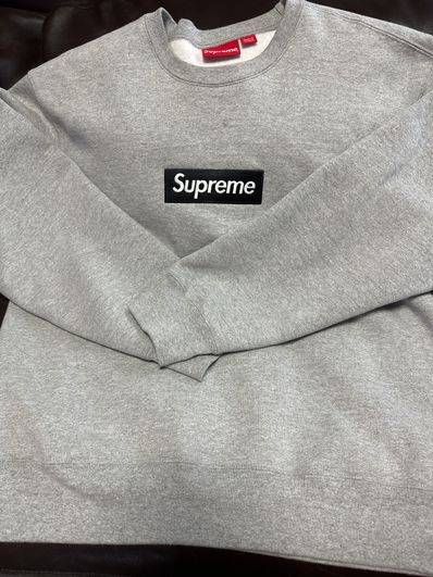 Supreme Box Logo Crewneck "Heather Grey" (22FW)