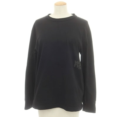 【中古】アレキサンダーワン Alexander Wang コットン クルーネック 長袖Tシャツ ブラック【サイズS】【レディース】