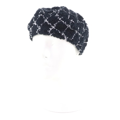 美品 シャネル ベレー帽 ブラック レディース M 19C