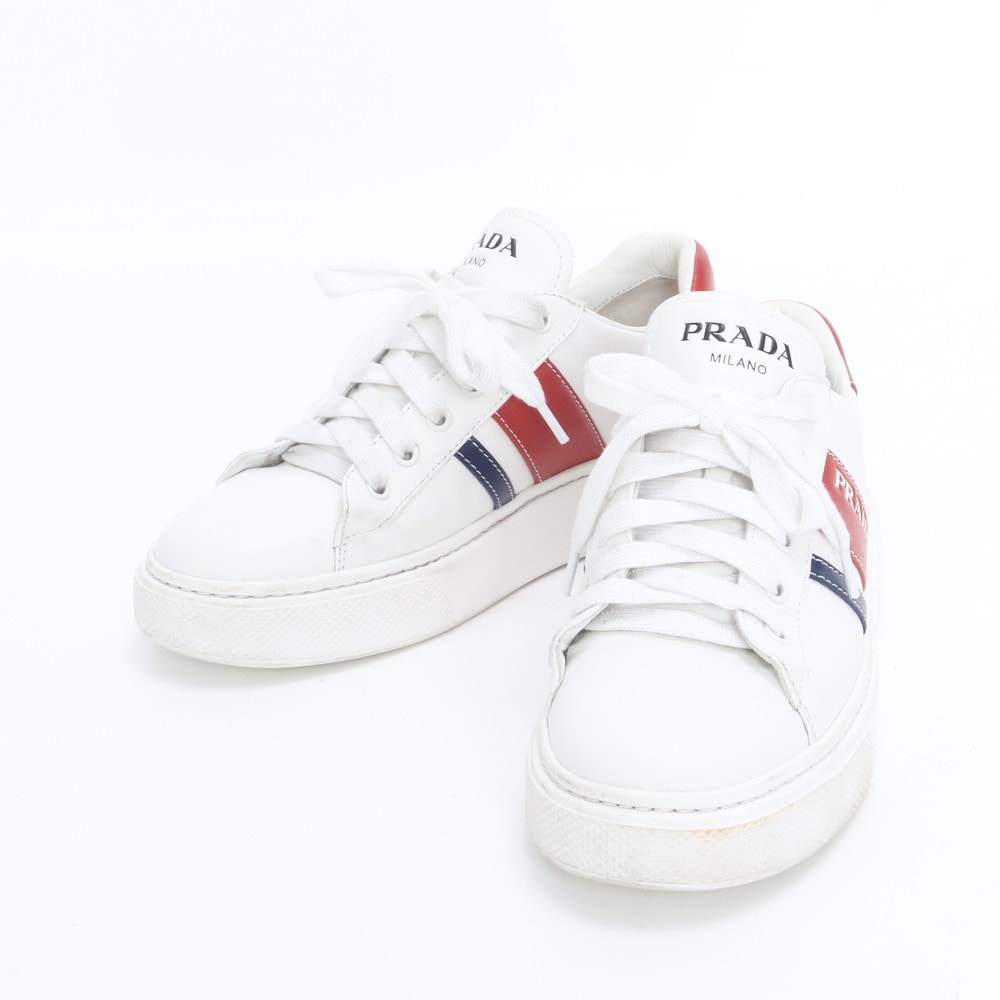 ■美品 プラダ 37.5 24.5cm 相当 1E802M スニーカー