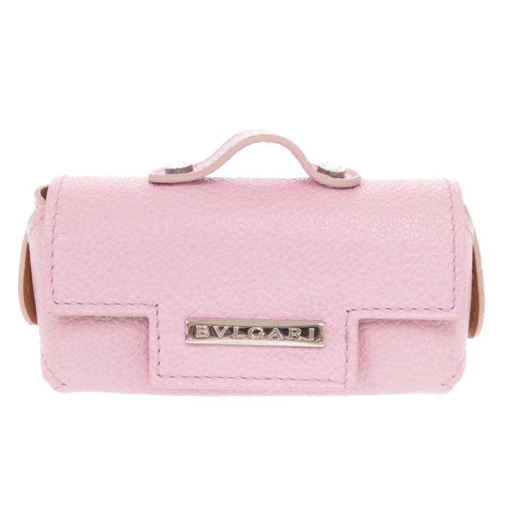 ブルガリ  ロゴ キーリング付  ミニポーチ 小物入れ レザー