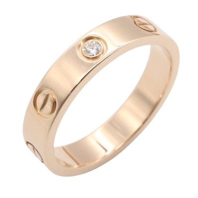 カルティエ CARTIER ミニラブリング 1PD リング・指輪 ジュエリー K18PG(ピンクゴールド) ダイヤモンド レディース ゴールド系 / クリア系 【中古】