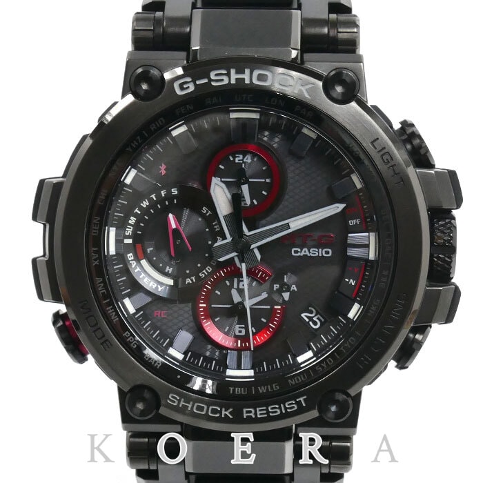 CASIO カシオ G-SHOCK MT-G Bluetooth搭載 電波 腕時計 ソーラー ブラック MTG-B1000B-1AJF メンズ【中古】【美品】