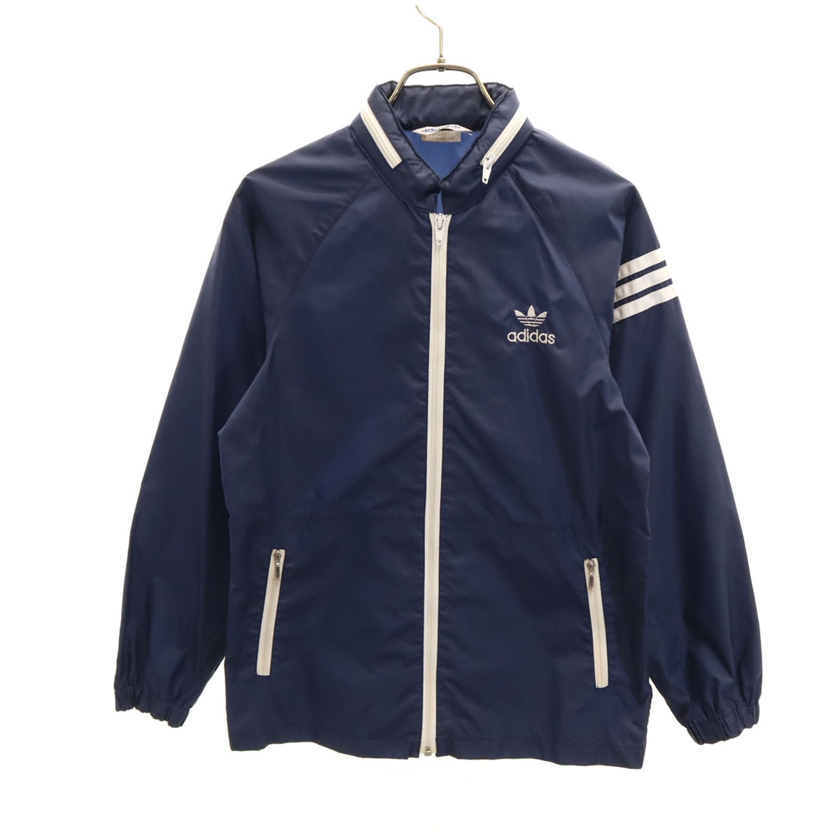 adidas アディダス 70s 80s ヴィンテージ ナイロンジャケット J-13 ネイビー デサント